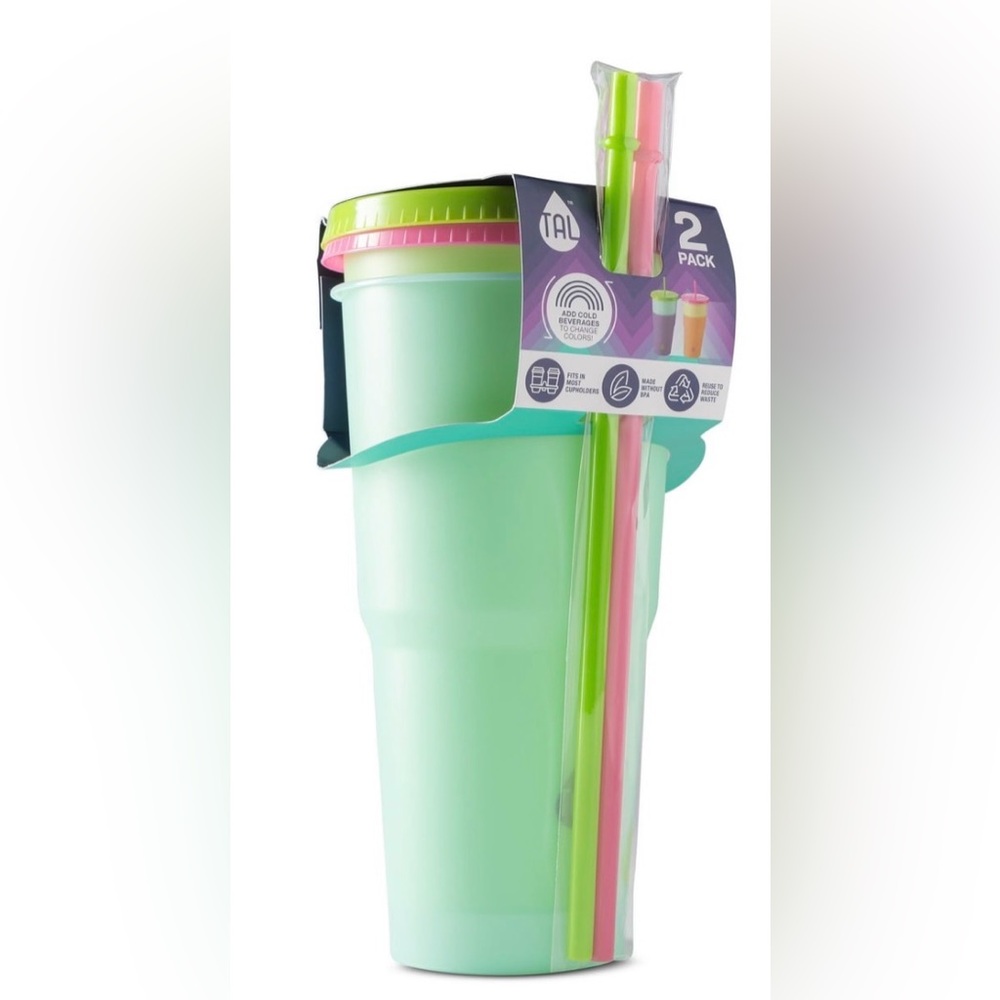 Brand New TAL tumbler and straw set